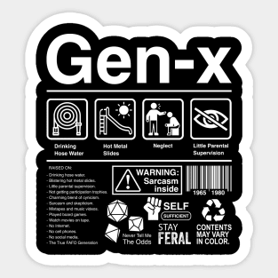 Gen X Label Sticker